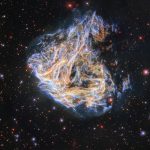 Exhuberante imagen del remanente de supernova DEM L 190 captada por el Hubble