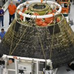 Comienan las inspecciones del escudo térmico de la nave espacial Orion de la misión Artemis I